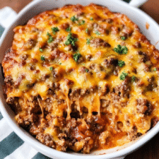 Keto Cheeseburger Casserole
