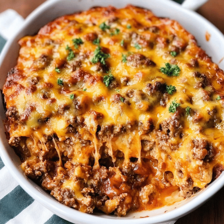 Keto Cheeseburger Casserole Recipe