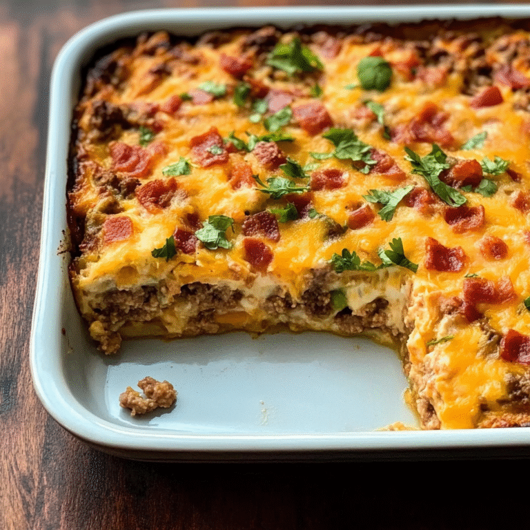 Delicious Bacon Cheeseburger Casserole Recipe