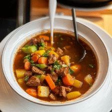 Easy Crockpot Vegetable Beef Soup