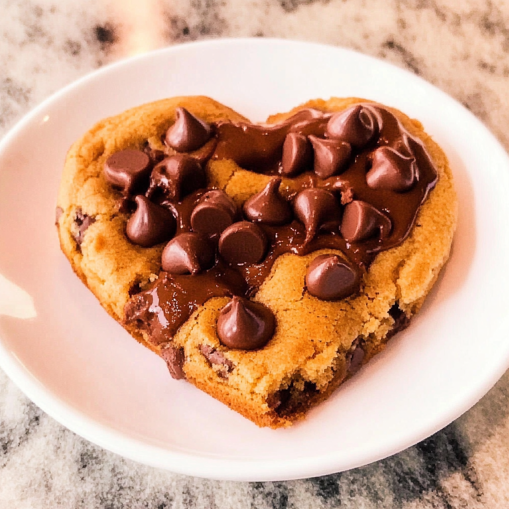 Heart-Shaped Chocolate Chip Cookies Recipe