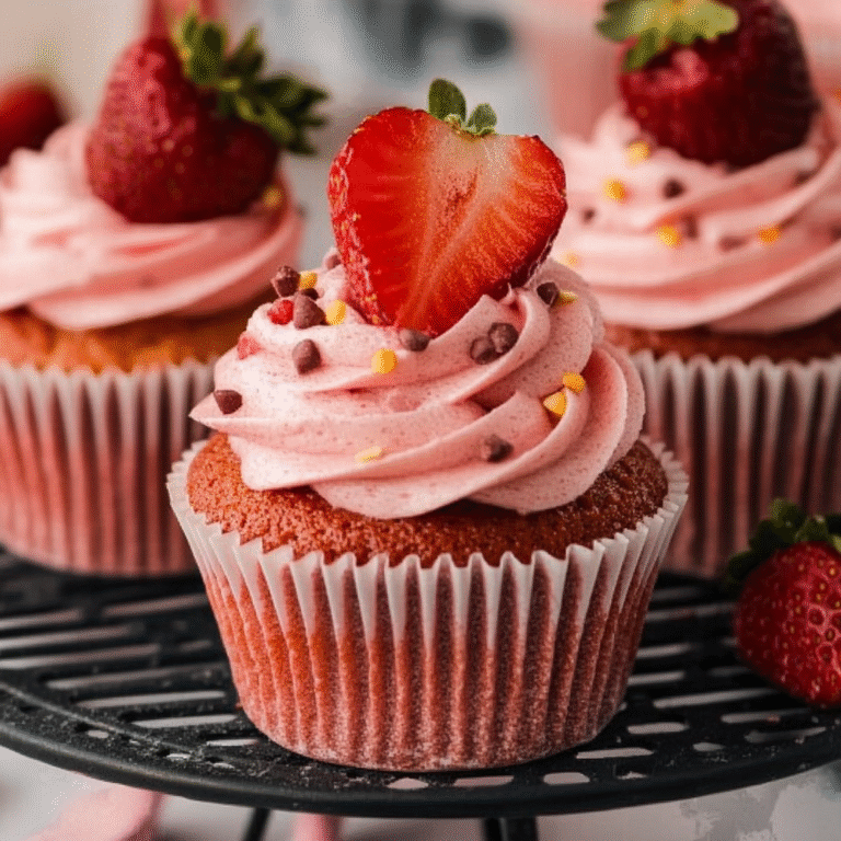 Delicious Strawberry Cupcakes Recipe