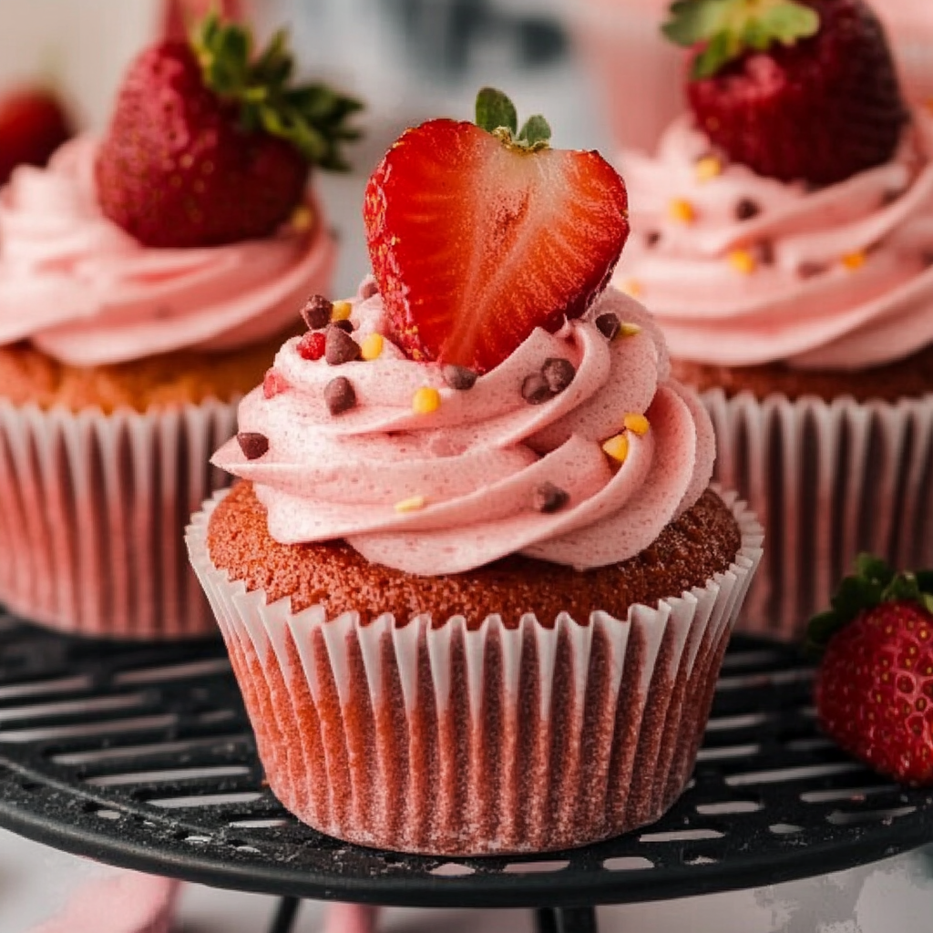 Delicious Strawberry Cupcakes Recipe