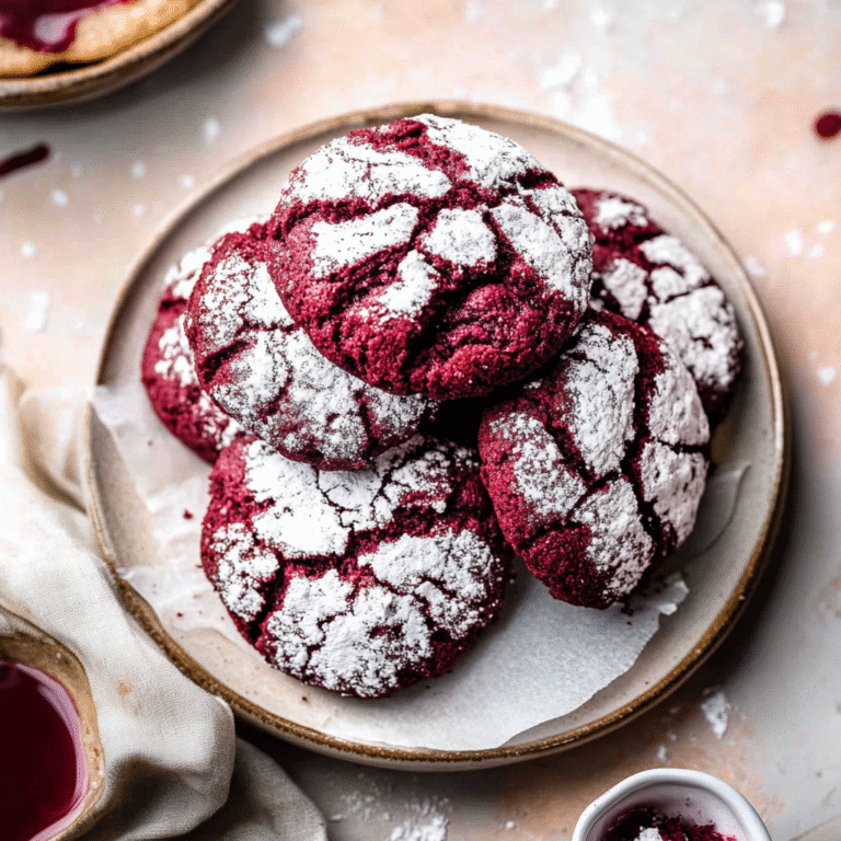 Red Velvet Crinkle Cookies