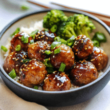Asian Glazed Turkey Meatballs
