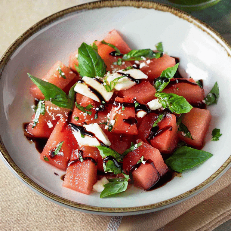 Watermelon Caprese Salad with Balsamic