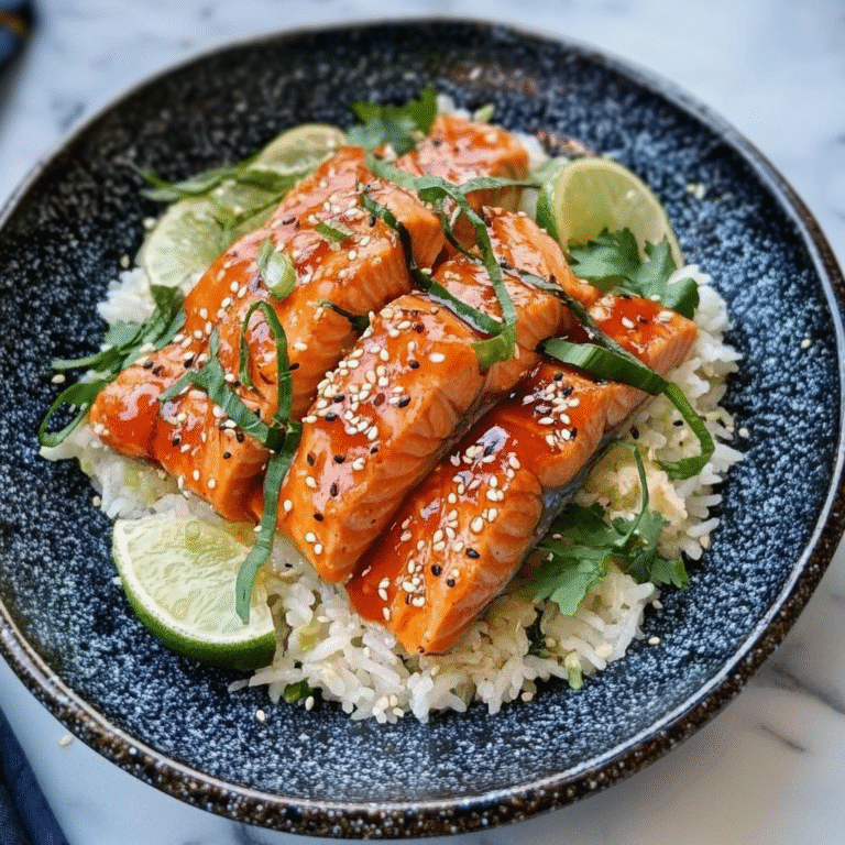 Spicy Salmon Bowls with Coconut Rice Recipe