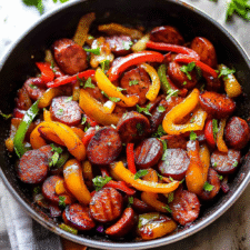 Kielbasa and Peppers Skillet