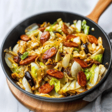 Kielbasa and Cabbage Stir-Fry