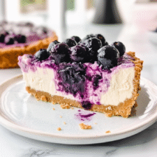 Easy No Bake Blueberry Cheesecake