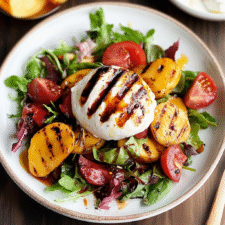 Grilled Peach & Burrata Salad