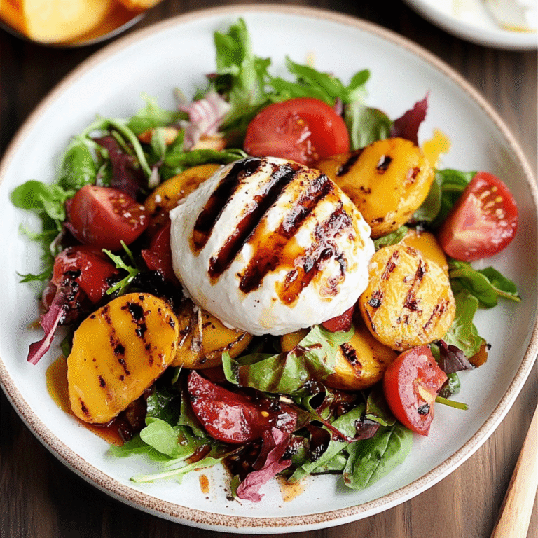 Grilled Peach & Burrata Salad Recipe