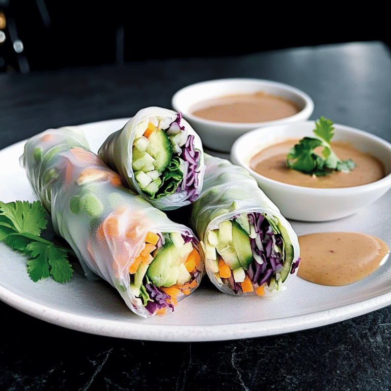 Rainbow Summer Rolls with Peanut Sauce Recipe