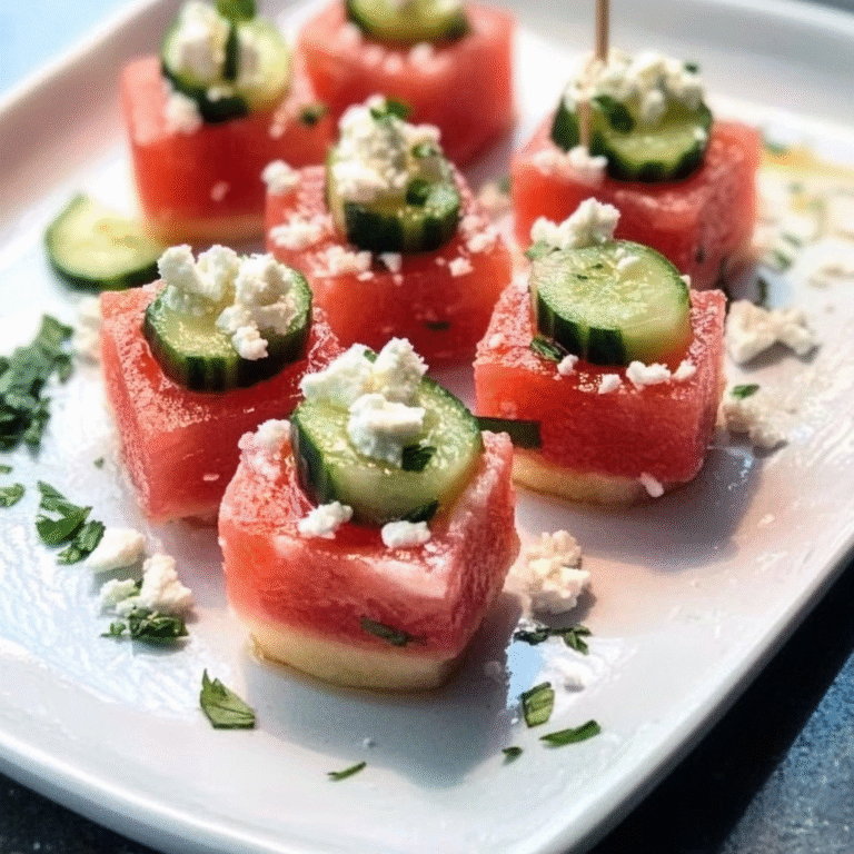 Watermelon Feta Cucumber Bites Recipe