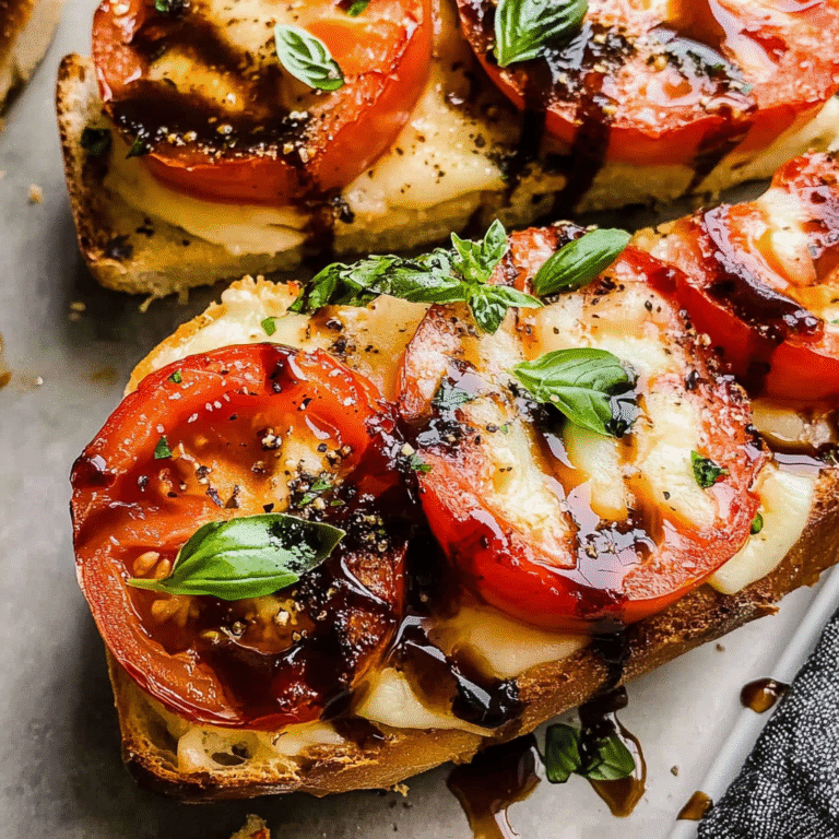 Tomato Basil Garlic Bread Recipe