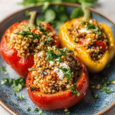 Mediterranean Quinoa Stuffed Peppers