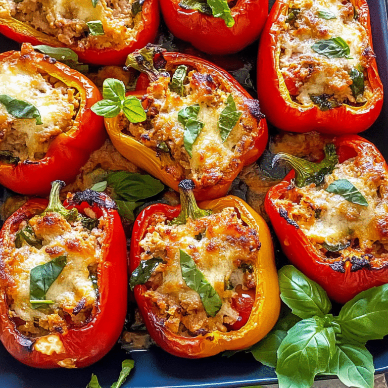 Mediterranean Tuna Stuffed Peppers Recipe