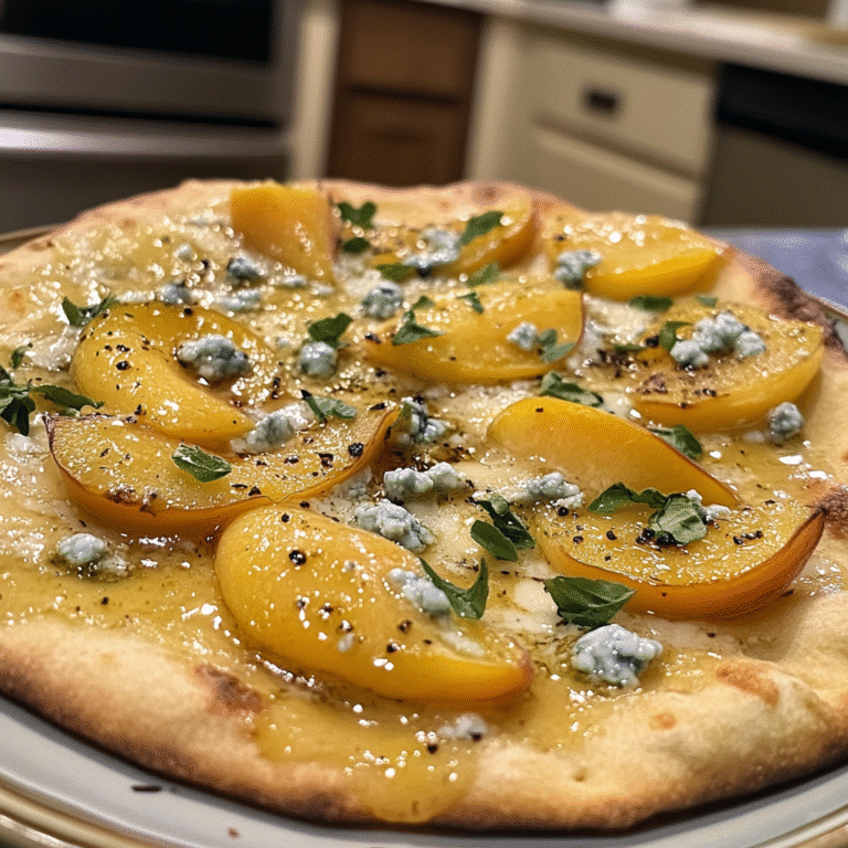 Nectarine Flatbread with Blue Cheese