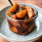 Grilled Meats with Nectarine Spicy Chutney