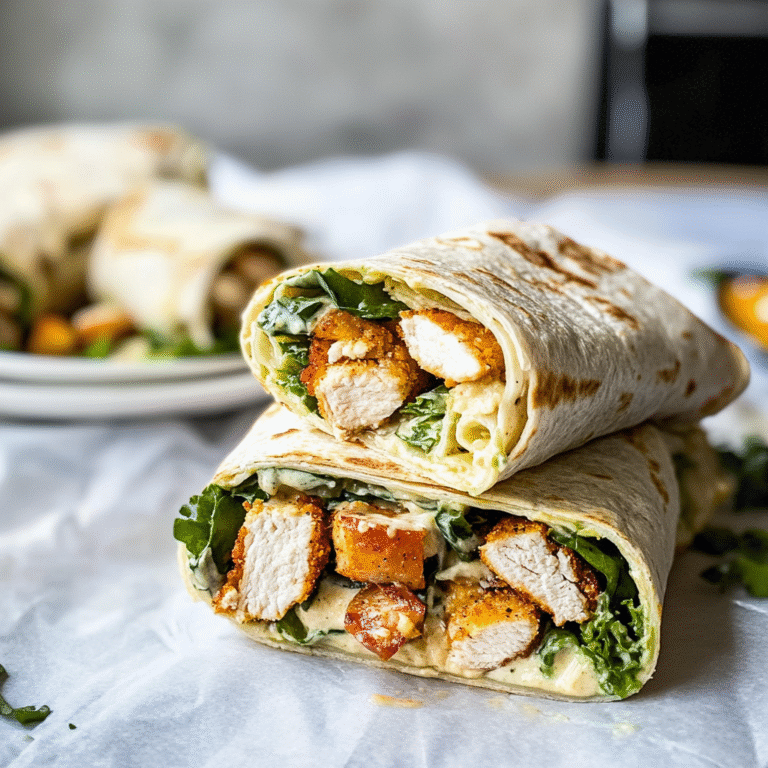 Chicken Caesar Pasta Wraps