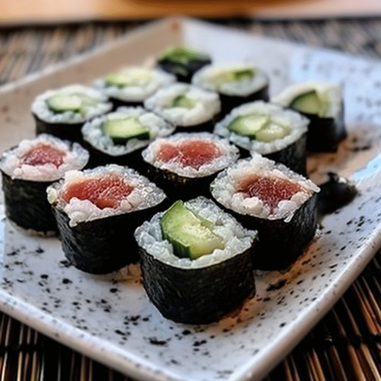 Tuna Cucumber Sushi Rolls Recipe