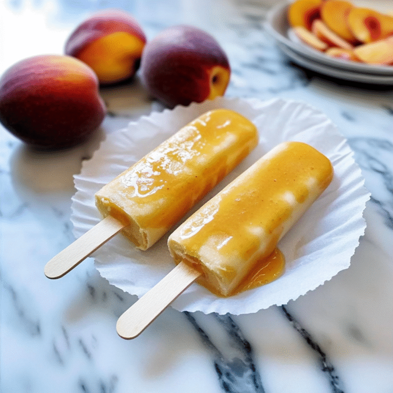 Vegan Coconut Peach Popsicles Recipe