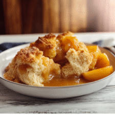 Peach Cobbler with Buttermilk Biscuits