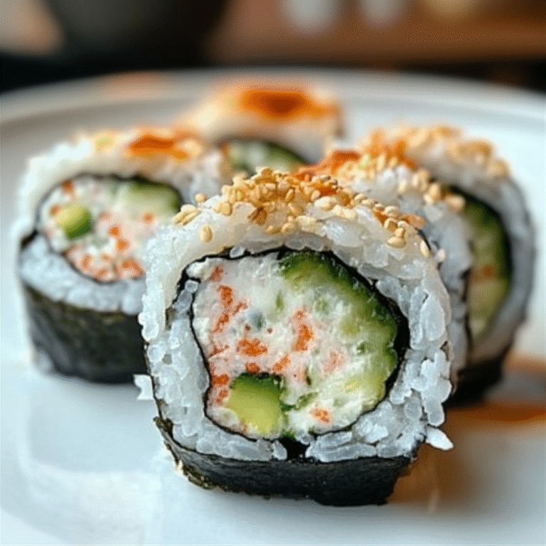 Homemade California Sushi Rolls