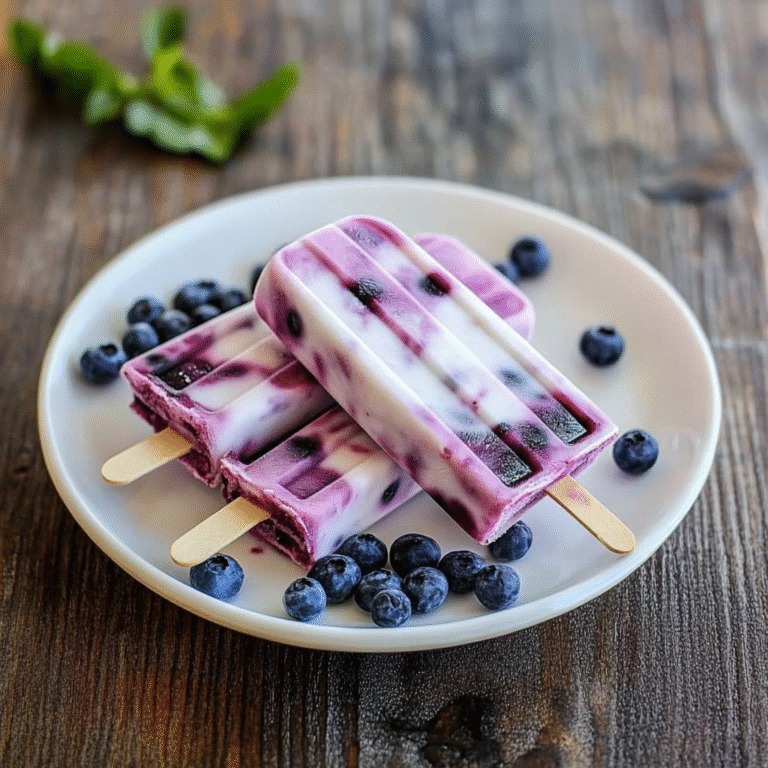 Blueberry Yogurt Swirl Popsicles Recipe