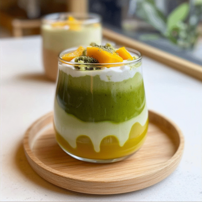 Iced Mango Matcha Latte Recipe