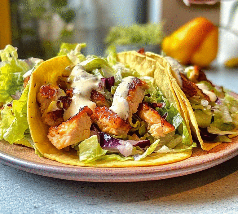 Crispy Chicken Caesar Smashed Tacos