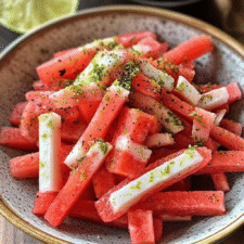 Watermelon Fries with Coconut Lime Dip