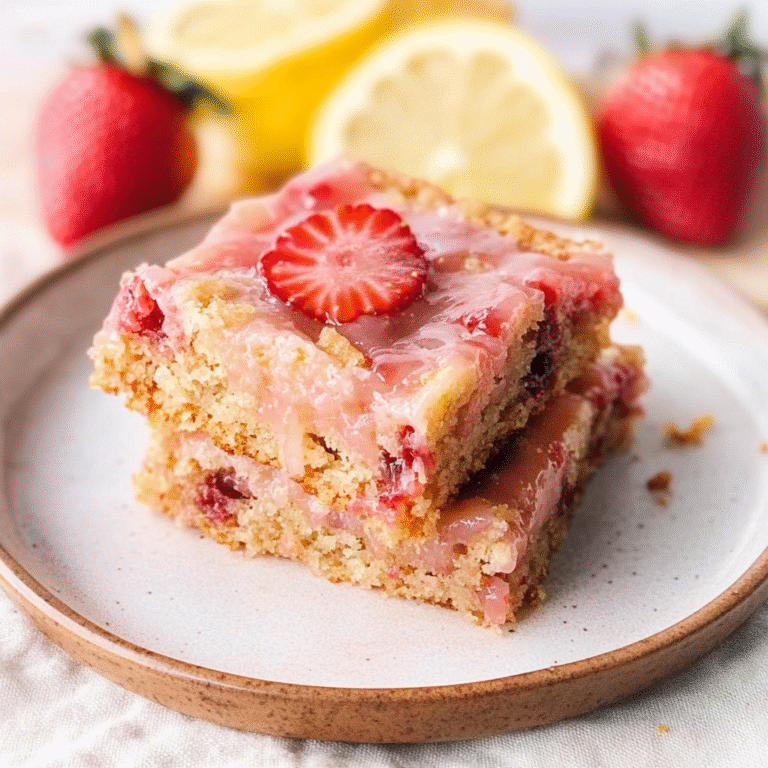 Strawberry Lemon Blondies Recipe
