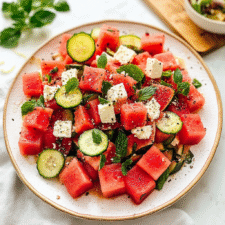 Watermelon Salad with Whipped Feta