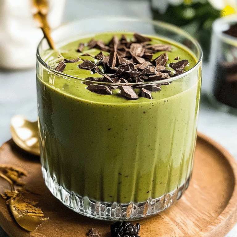 Chocolate Peanut Butter Green Smoothie