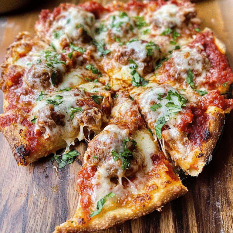 Hearty Deep Dish Meatball Pizza Recipe