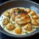 Creamy Asiago Chicken and Gnocchi