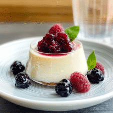 White Chocolate and Raspberry Panna Cotta