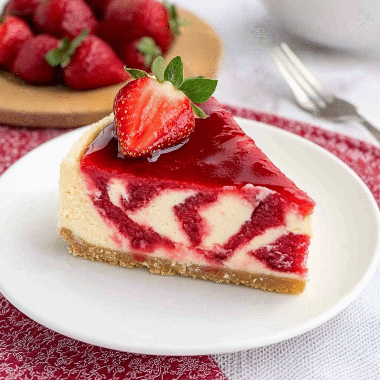 Strawberry Swirl Cheesecake Recipe