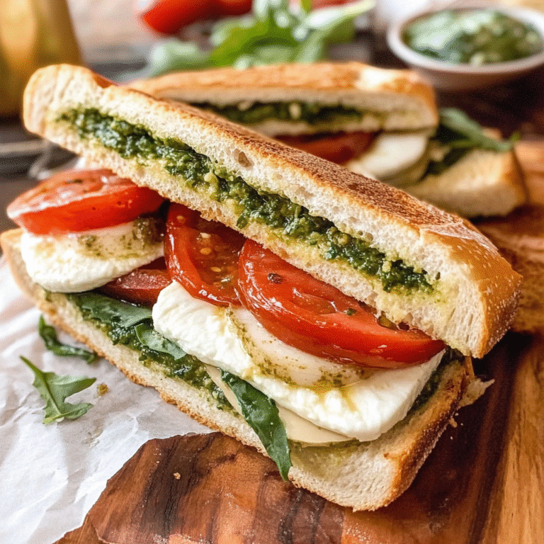 Pesto Caprese Sandwich Recipe