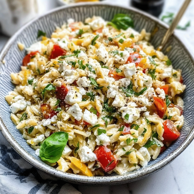 Lemon Honey Orzo With Feta Recipe