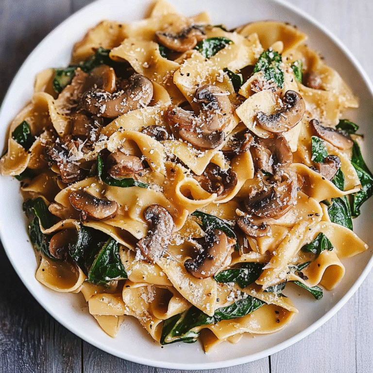 reamy Mushroom Spinach Pasta