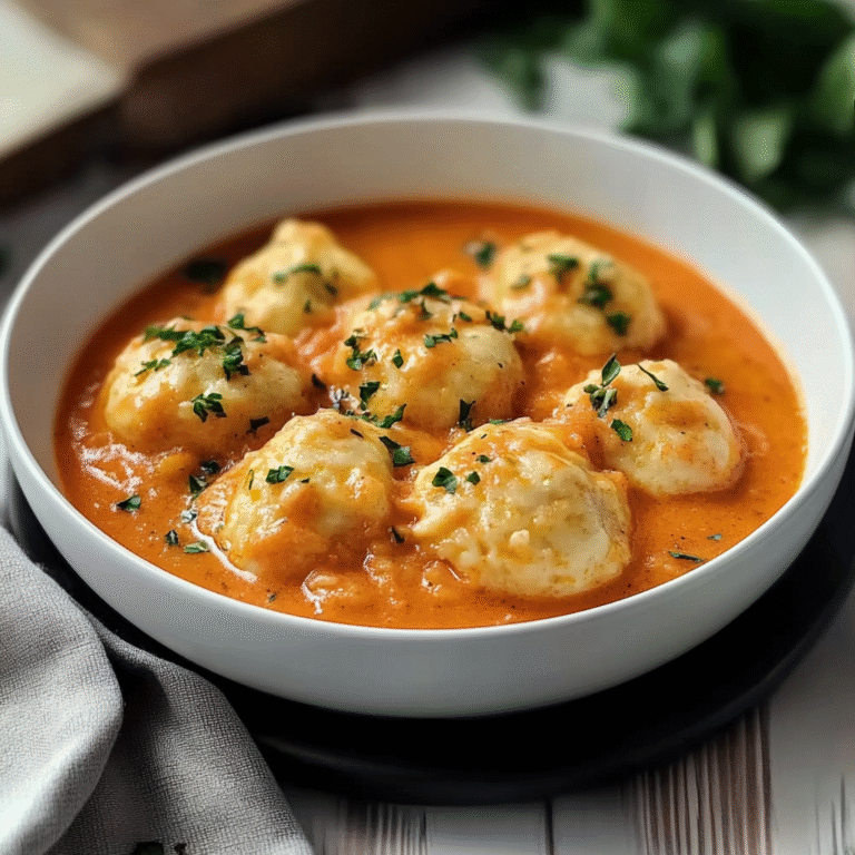 Tomato Soup with Cheddar Bay Dumplings Recipe