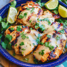 Grilled Salsa Verde Pepper Jack Chicken
