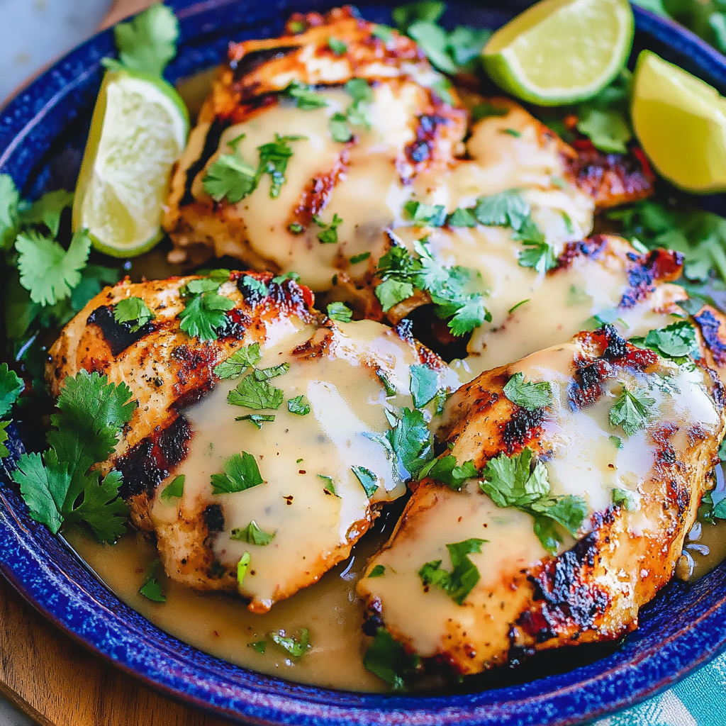Grilled Salsa Verde Pepper Jack Chicken Recipe