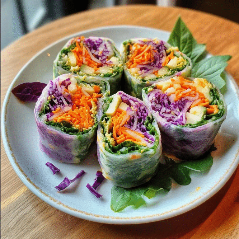 Detox Rainbow Roll-Ups with Peanut Sauce Recipe