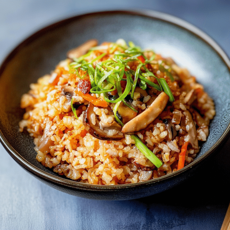 One-Pot Soy Sauce Mushroom Rice Recipe