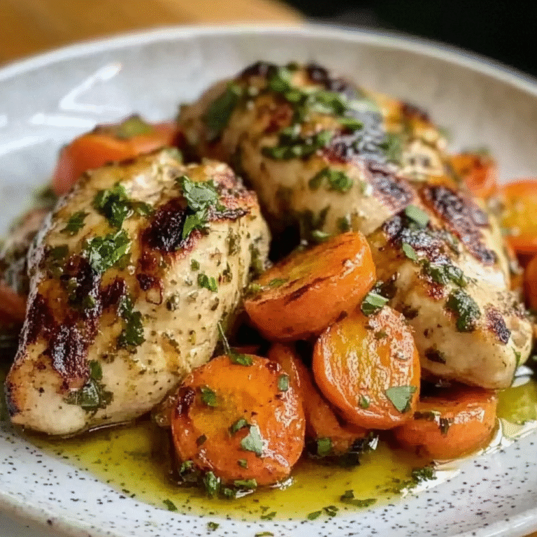 Garlic Herb Chicken with Caramelized Carrots