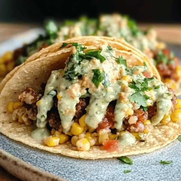 Street Corn Smash Burger Tacos Recipe