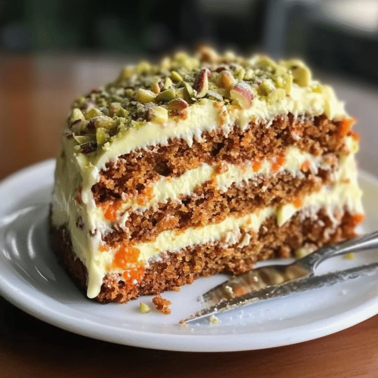 Pistachio Carrot Cake Recipe